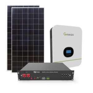 3KW SOLAR KIT (GROWATT INVERTER + LITHIUM BATTERY)