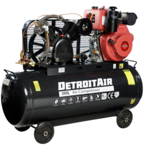 DIESEL ENGINE AIR COMPRESSOR 6HP 200L 12.5BAR 400LPM/14.1CFM