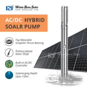 WBS 1.5kw AC/DC Solar Water Pump S/S Impeller Water-Filled Motor