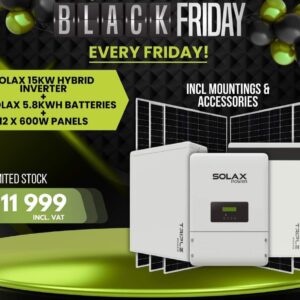 Amazing deal : Solax 15kw Hybrid Inverter with batteries and panels