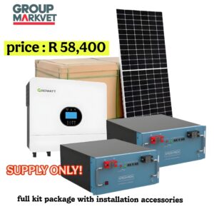 6kw Growatt Hybrid kit with 10kw Greenri battery and other kits